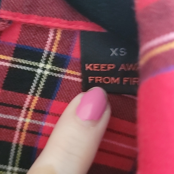 J. Crew red tartan long sleeve button down sleep shirt XS - Picture 4 of 8